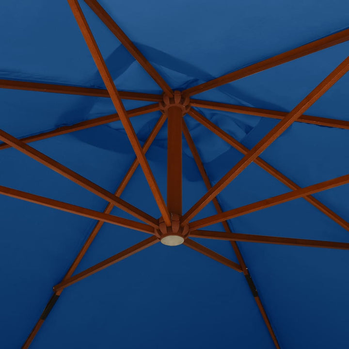Umbrelă De Grădină Consolă Stâlp Lemn 400 X 300Cm