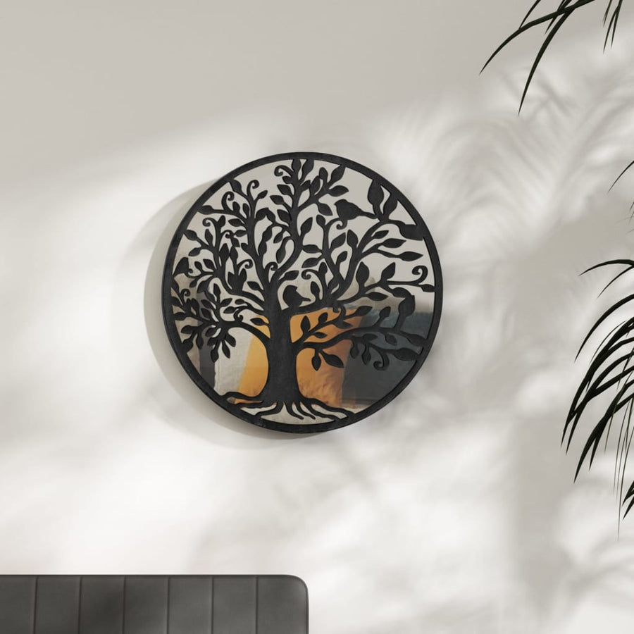 Oglindă Rotundă,,60X2,5 Cm,Fier, Utilizare În Interior