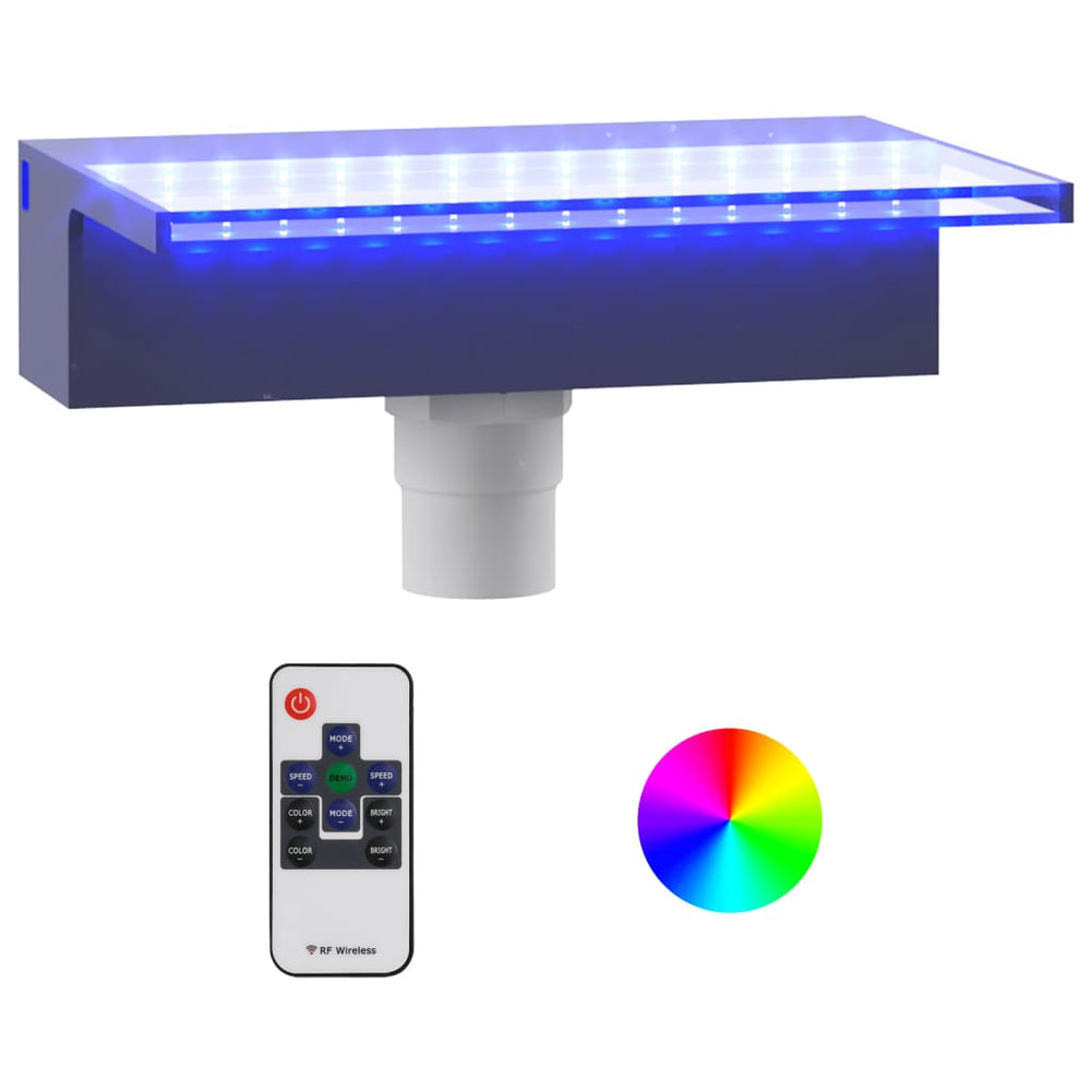 Deversor De Cascadă Cu Led-Uri Rgb, Acrilic, 30 Cm