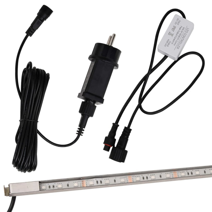 Deversor De Cascadă Cu Led-Uri Rgb, 90 Cm, Oțel Inoxidabil