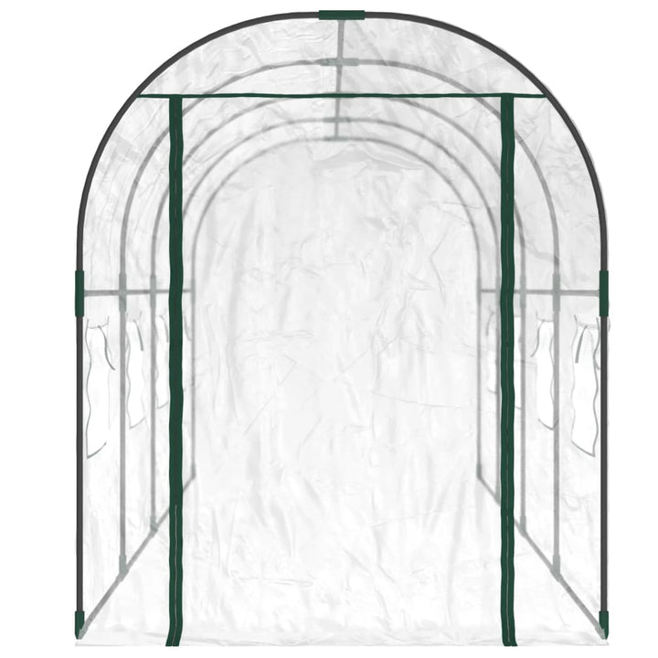 Seră Transparentă 160X400X190 Cm Pvc/Oțel Vopsit Electrostatic