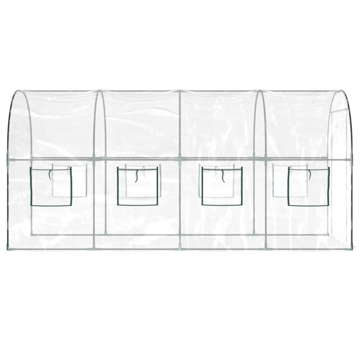 Seră Transparentă 160X400X190 Cm Pvc/Oțel Vopsit Electrostatic