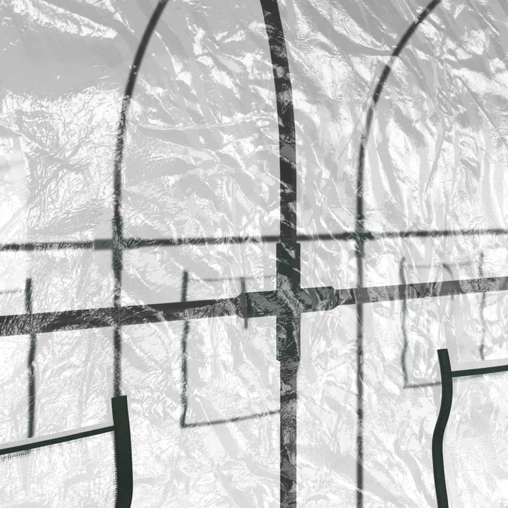 Seră Transparentă 160X400X190 Cm Pvc/Oțel Vopsit Electrostatic