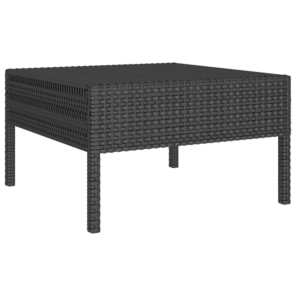 Set Mobilier De Grădină Cu Perne, 9 Piese, Negru, Poliratan