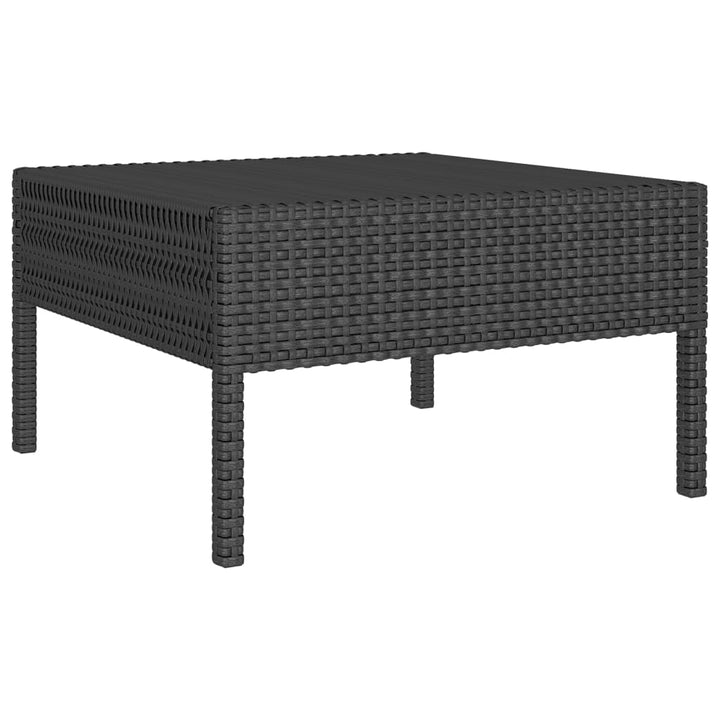 Set Mobilier De Grădină Cu Perne, 9 Piese, Negru, Poliratan