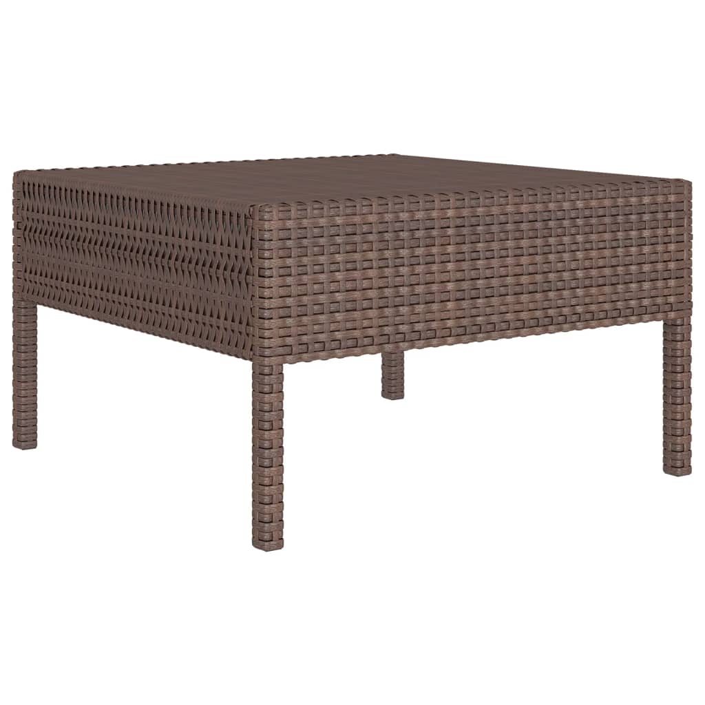 Set Mobilier De Grădină Cu Perne, 8 Piese, Maro, Poliratan