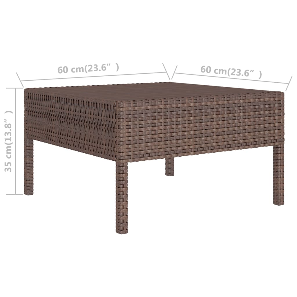Set Mobilier De Grădină Cu Perne, 8 Piese, Maro, Poliratan