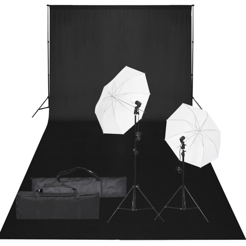 Kit Studio Foto Cu Set De Lumină Și Fundal