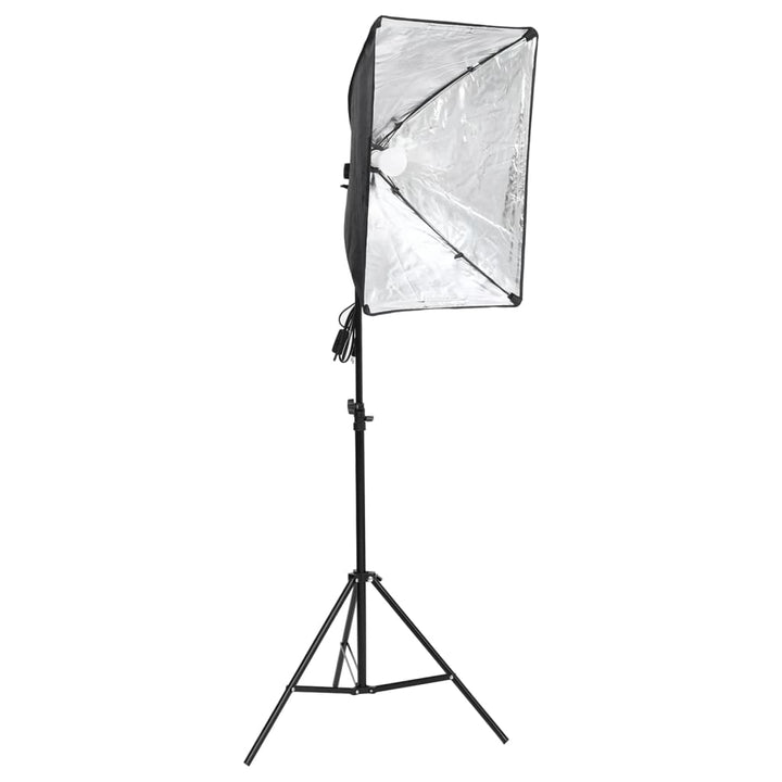 Kit Studio Foto Cu Lumină Softbox Și Fundal