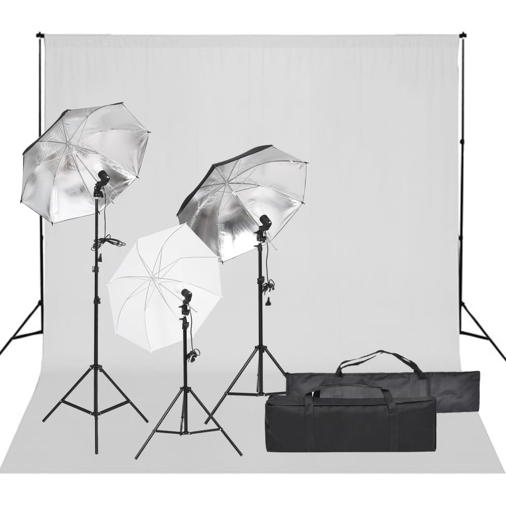 Kit Studio Foto Cu Set De Lumină Și Fundal
