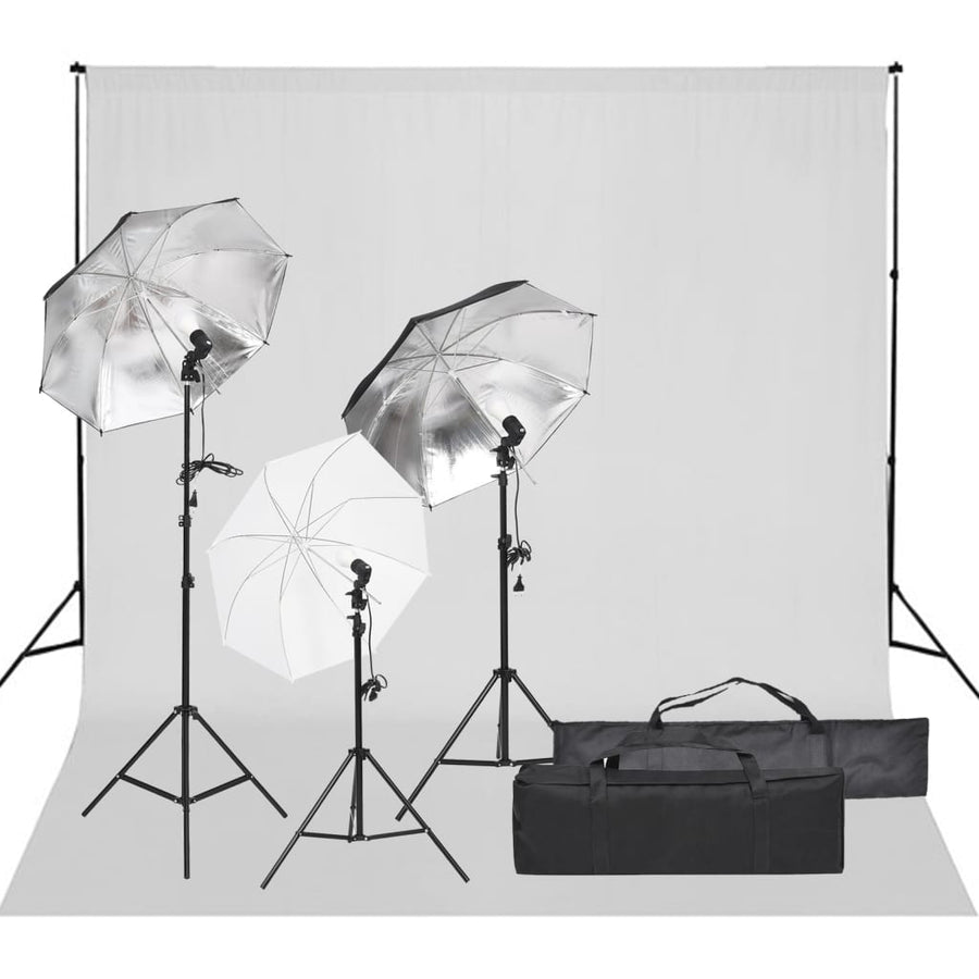 Kit Studio Foto Cu Set De Lumină Și Fundal