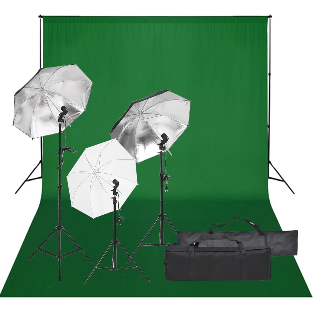 Kit Studio Foto Cu Set De Lumină Și Fundal