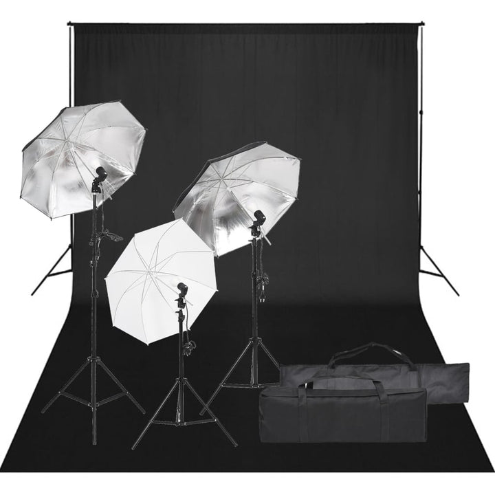 Kit Studio Foto Cu Set De Lumină Și Fundal