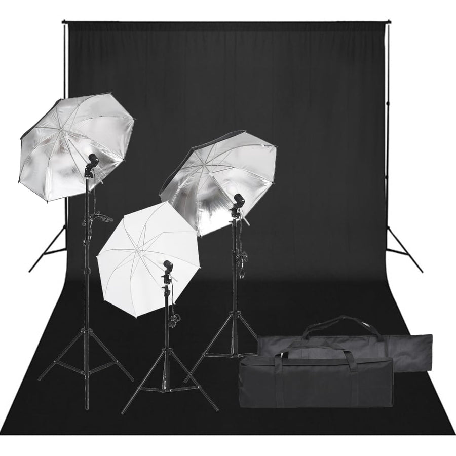 Kit Studio Foto Cu Set De Lumină Și Fundal