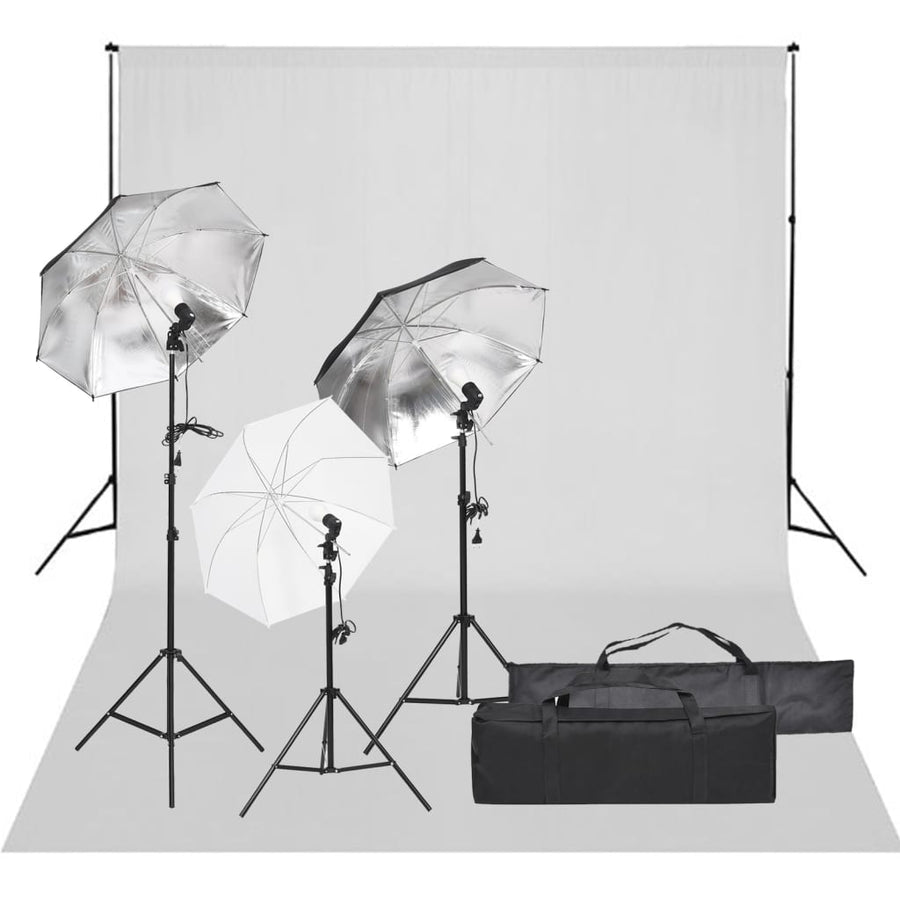 Kit Studio Foto Cu Set De Lumină Și Fundal