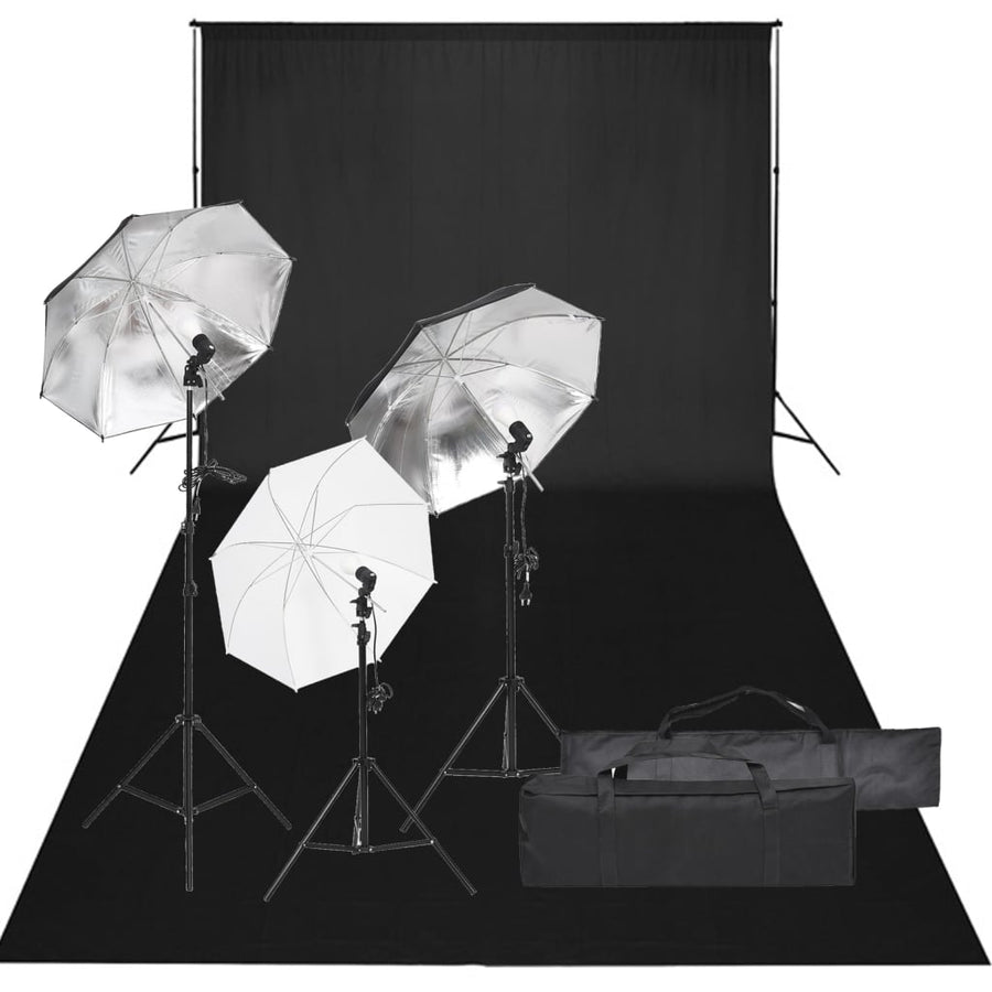Kit Studio Foto Cu Set De Lumină Și Fundal