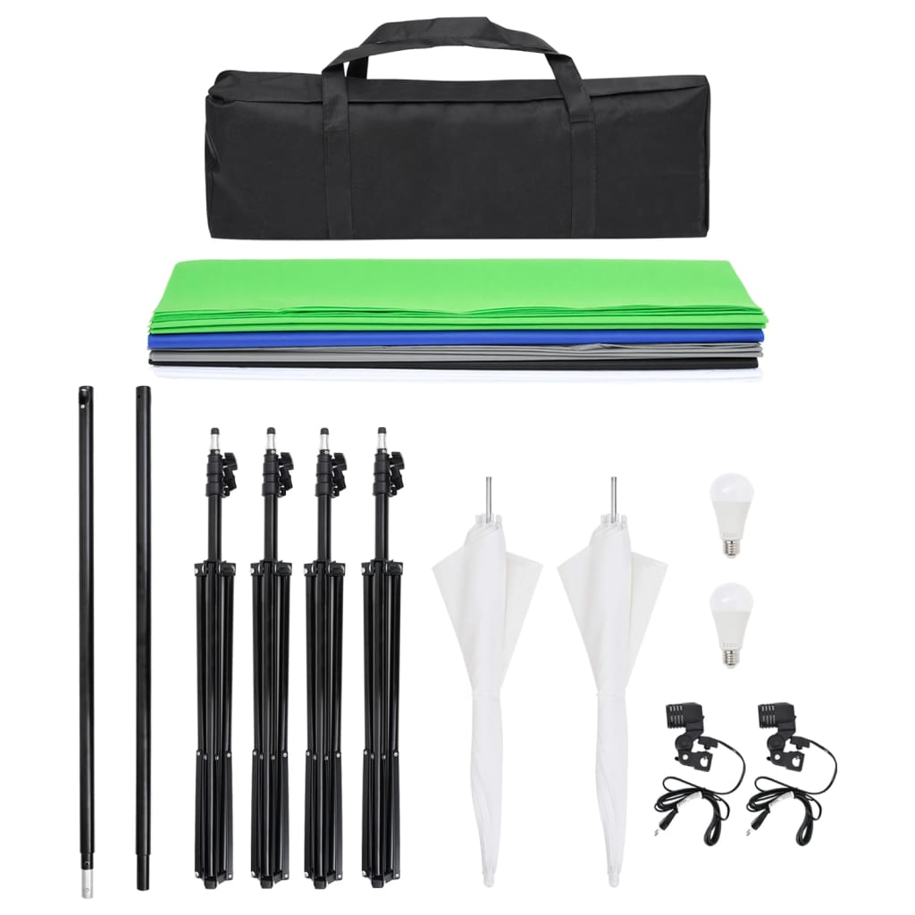 Set Studio Foto Cu Lumină, Fundal Și Reflector