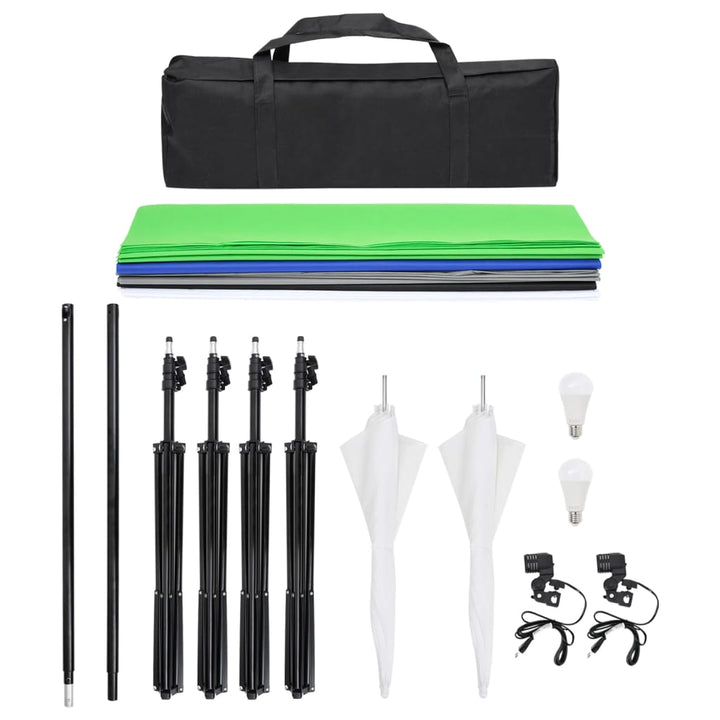 Set Studio Foto Cu Lumină, Fundal Și Reflector