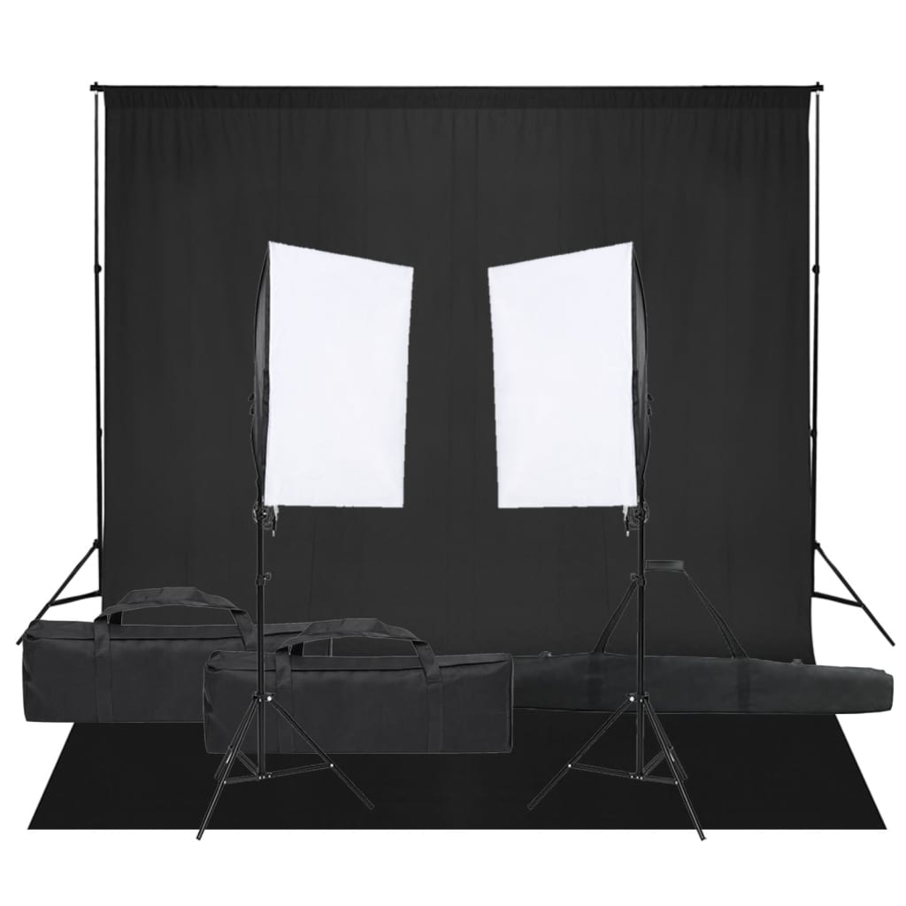 Kit Studio Foto Cu Set De Lumină Și Fundal