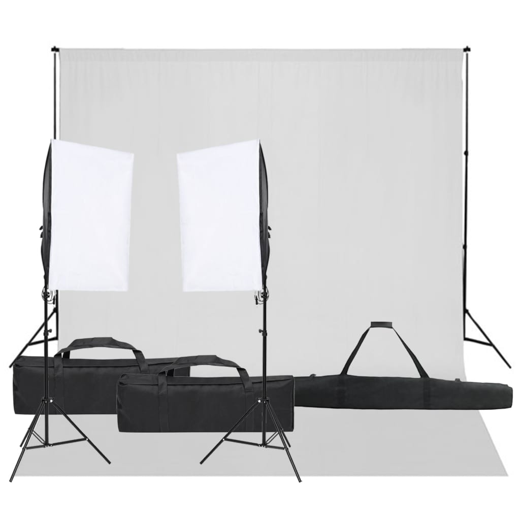 Kit Studio Foto Cu Set De Lumină Și Fundal