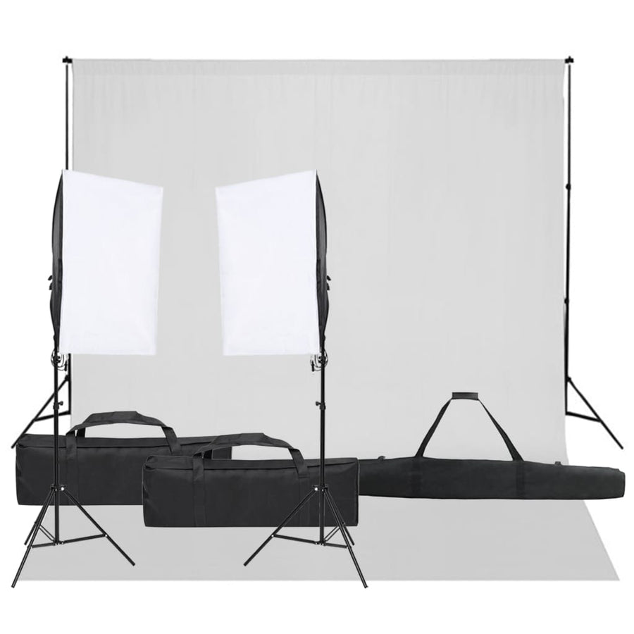 Kit Studio Foto Cu Set De Lumină Și Fundal
