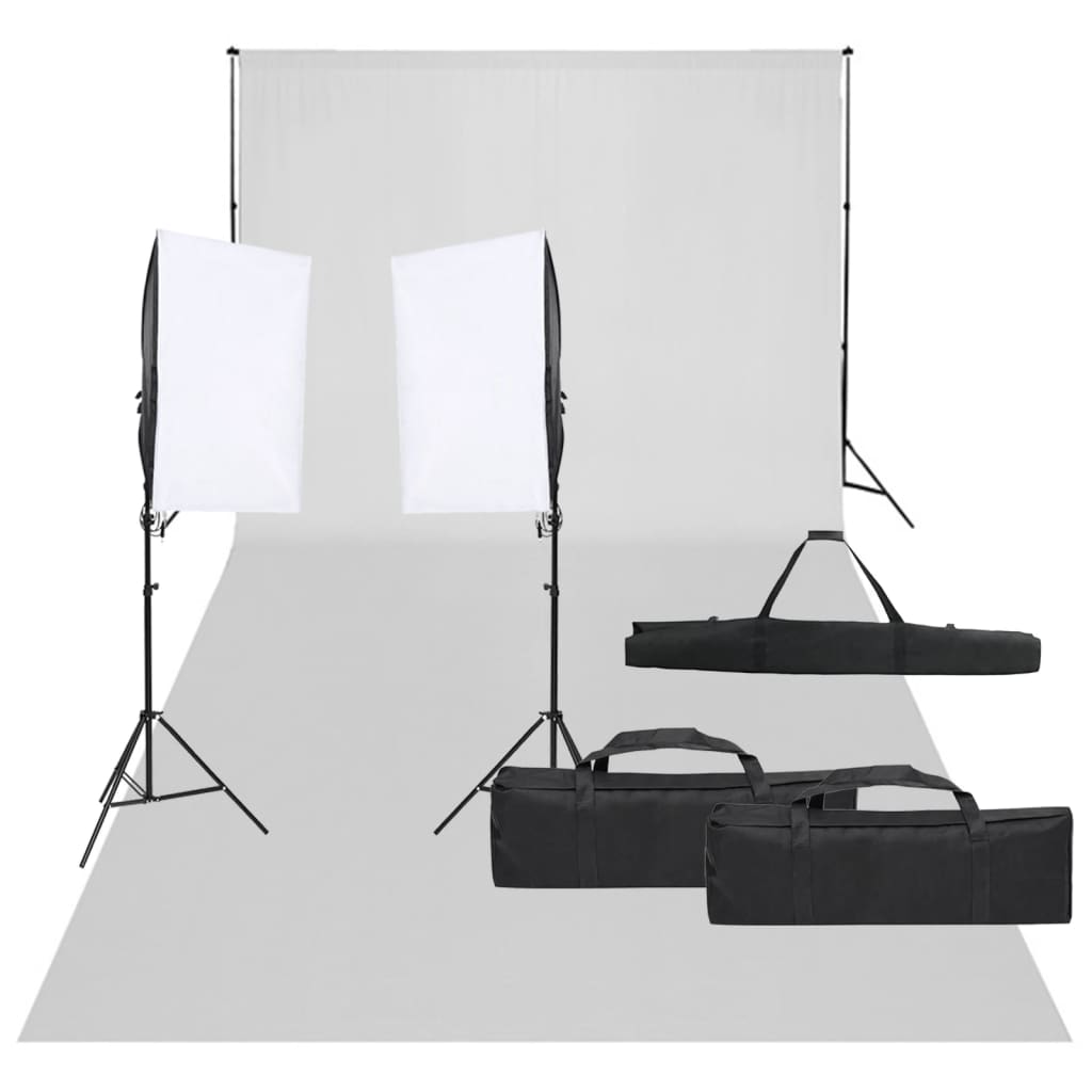 Kit Studio Foto Cu Set De Lumină Și Fundal