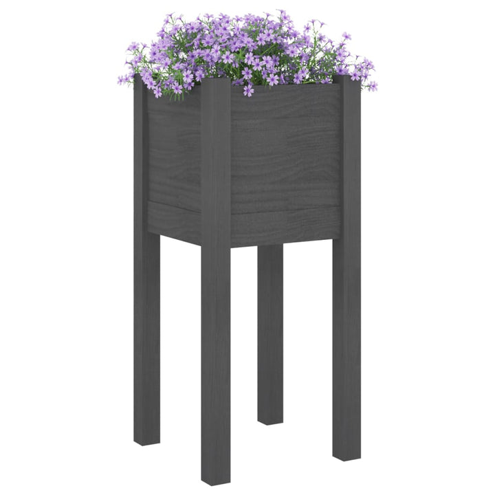 Jardiniere De Grădină, 2 Buc., , 31X31X70 Cm, Lemn Masiv Pin