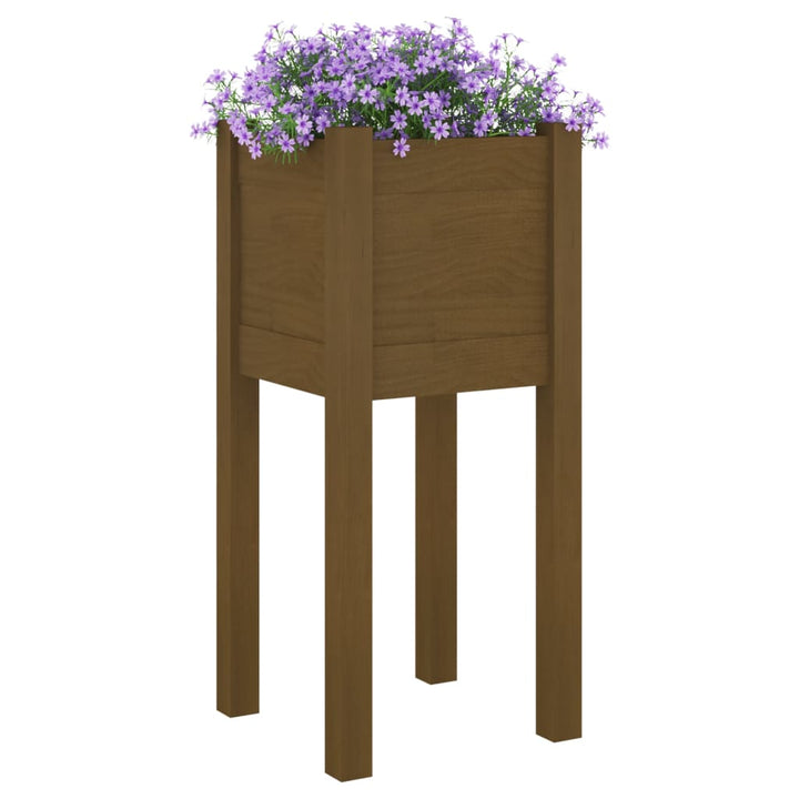 Jardinieră De Grădină, , 31X31X70 Cm, Lemn Masiv Pin