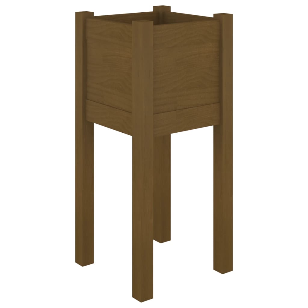 Jardiniere Grădină 2 Buc. 31X31X70 Cm Lemn Masiv Pin