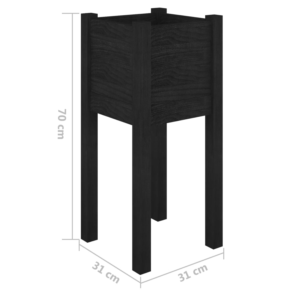 Jardiniere De Grădină 2 Buc. 31X31X70 Cm Lemn Masiv Pin