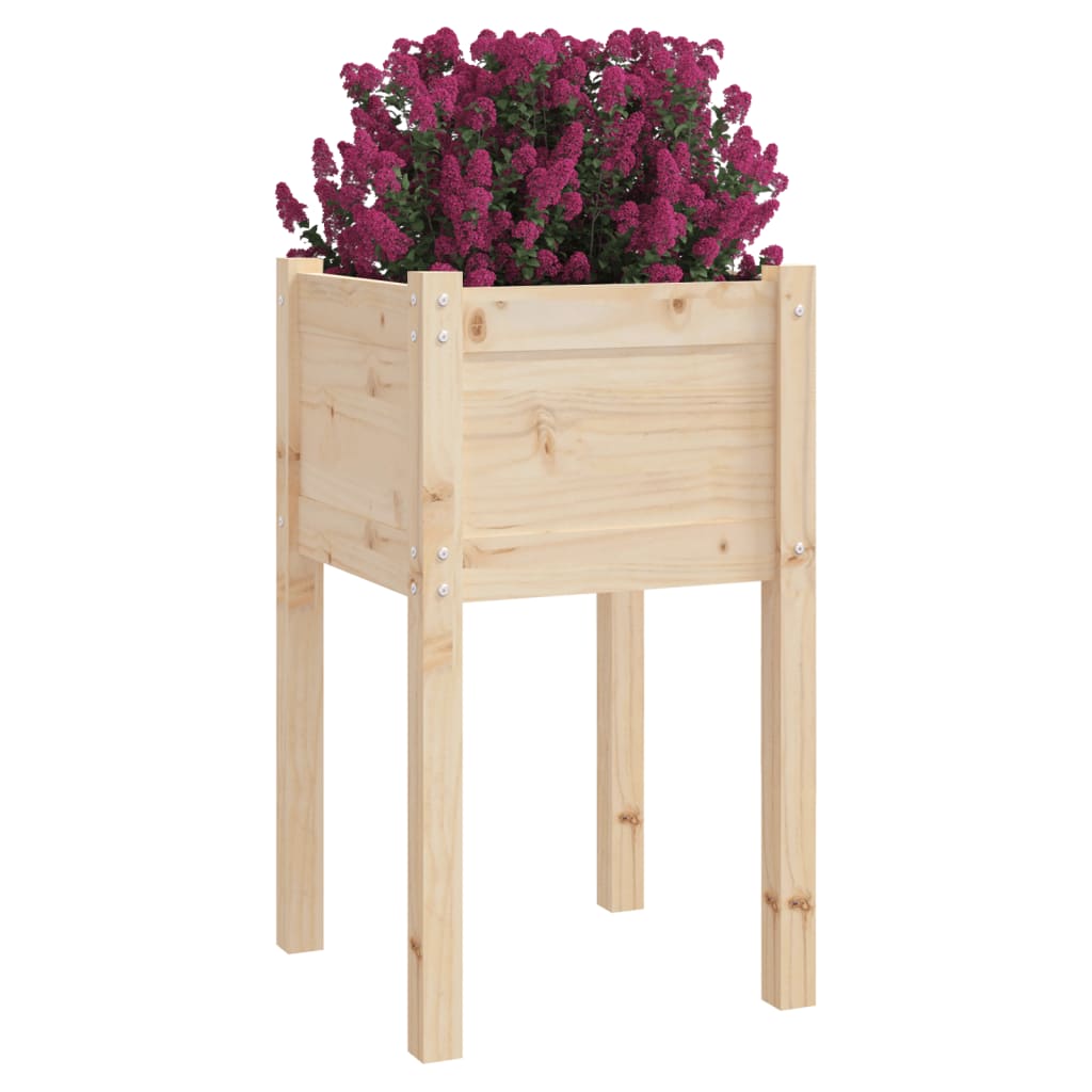 Jardiniere De Grădină, 2 Buc., 40X40X70 Cm, Lemn Masiv De Pin