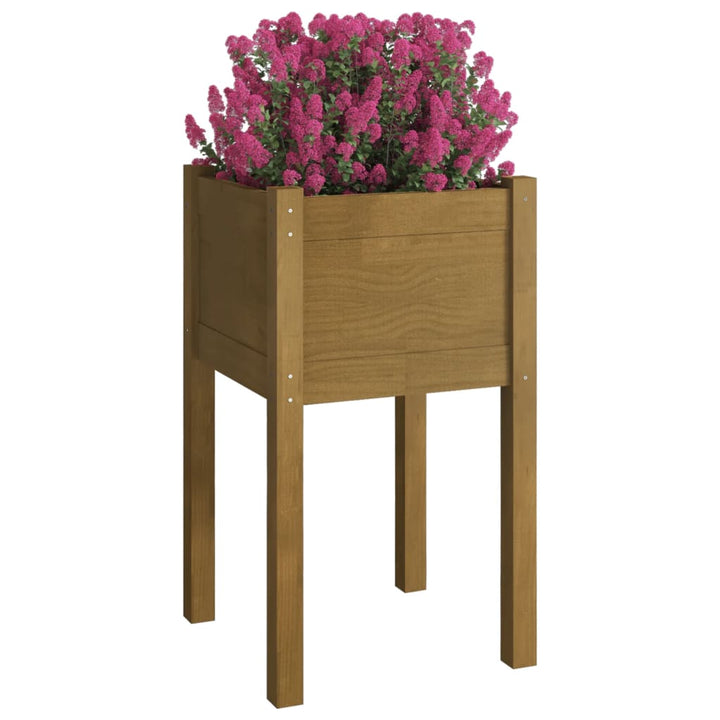 Jardiniere Grădină 2 Buc. 40X40X70 Cm Lemn Masiv Pin