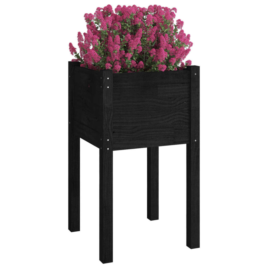 Jardiniere Grădină, 2 Buc, , 40X40X70 Cm, Lemn Masiv Pin