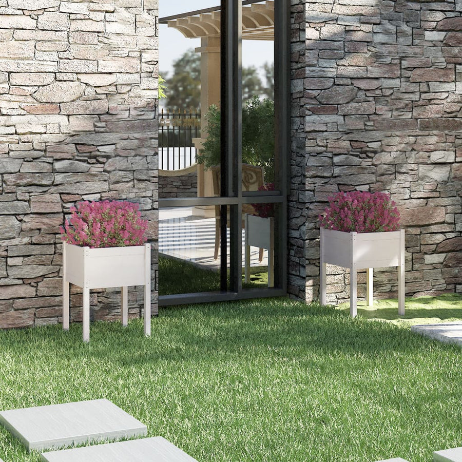 Jardiniere De Grădină, 2 Buc., , 50X50X70 Cm, Lemn Masiv Pin