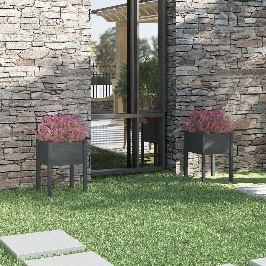 Jardiniere De Grădină, 2 Buc., , 50X50X70Cm, Lemn Masiv Pin