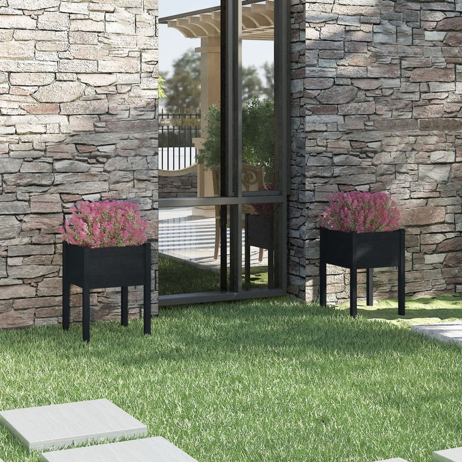 Jardiniere De Grădină, 2 Buc., , 50X50X70Cm Lemn Masiv Pin