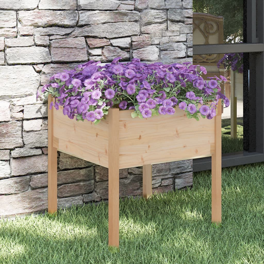 Jardiniere De Grădină, 2 Buc., , 70X70X70 Cm, Lemn Masiv Pin