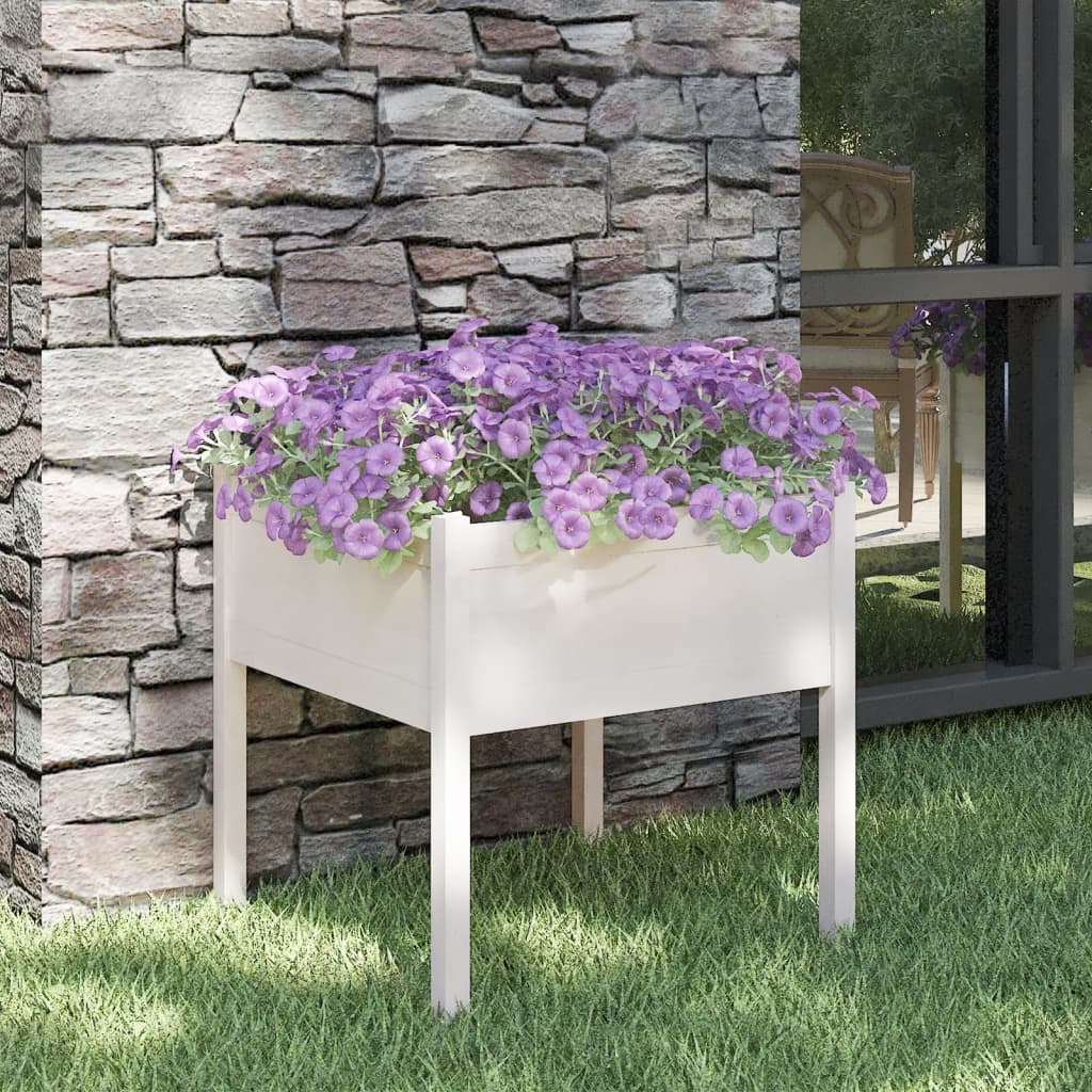 Jardiniere De Grădină, 2 Buc., , 70X70X70 Cm, Lemn Masiv Pin