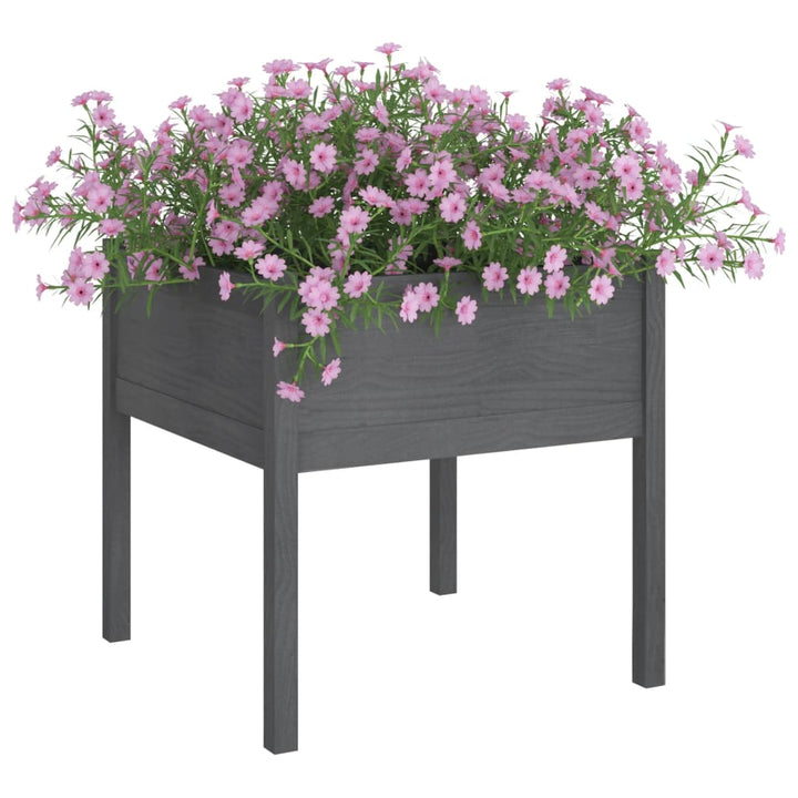 Jardiniere De Grădină, 2 Buc., , 70X70X70 Cm, Lemn Masiv Pin