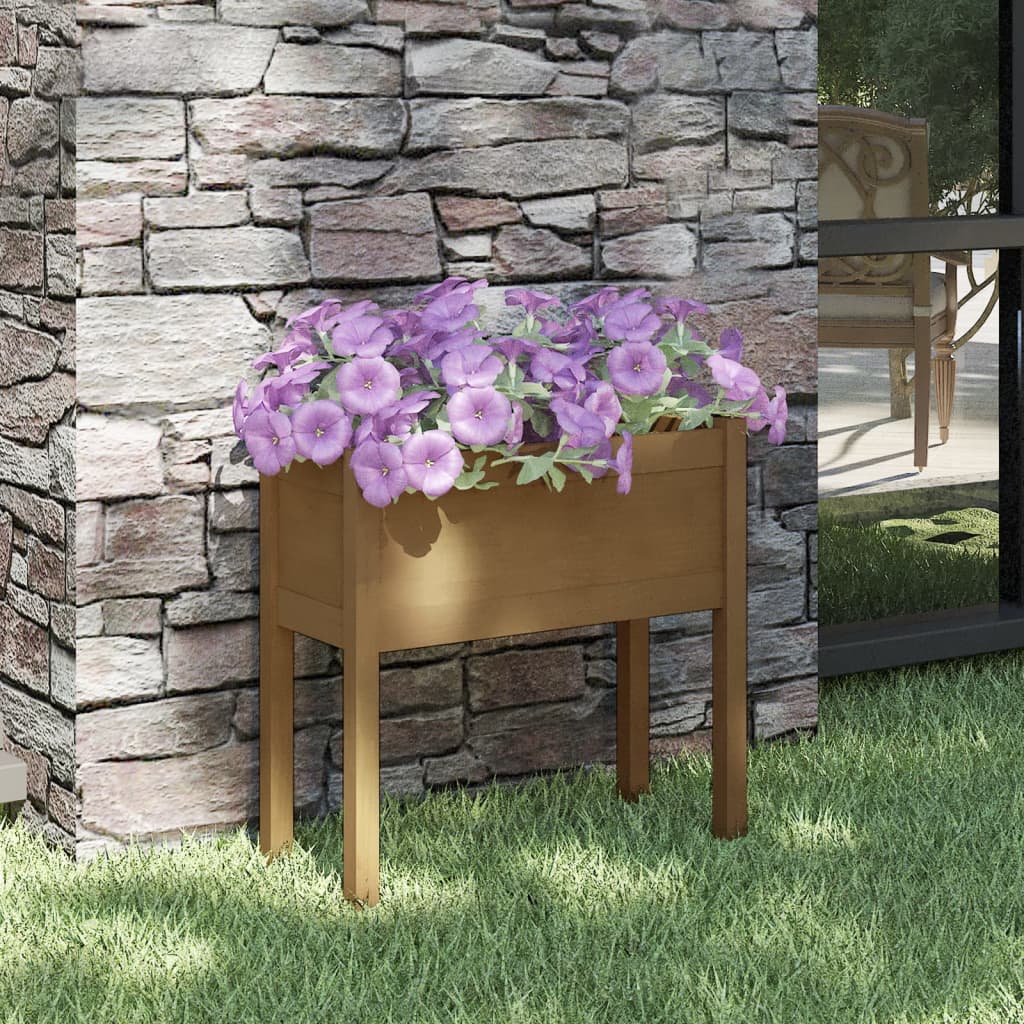 Jardinieră De Grădină, , 70X31X70 Cm, Lemn Masiv Pin