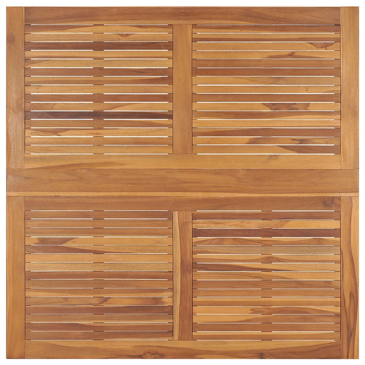 Masă De Grădină Pliabilă, 110X110X75 Cm, Lemn Masiv De Tec