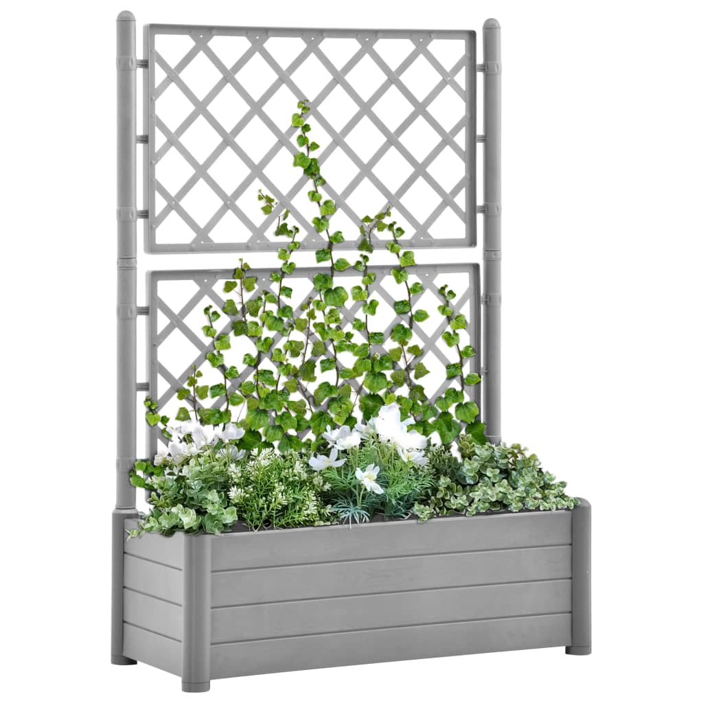Jardinieră De Grădină Cu Spalier, , 100 X 43 X 142, Pp