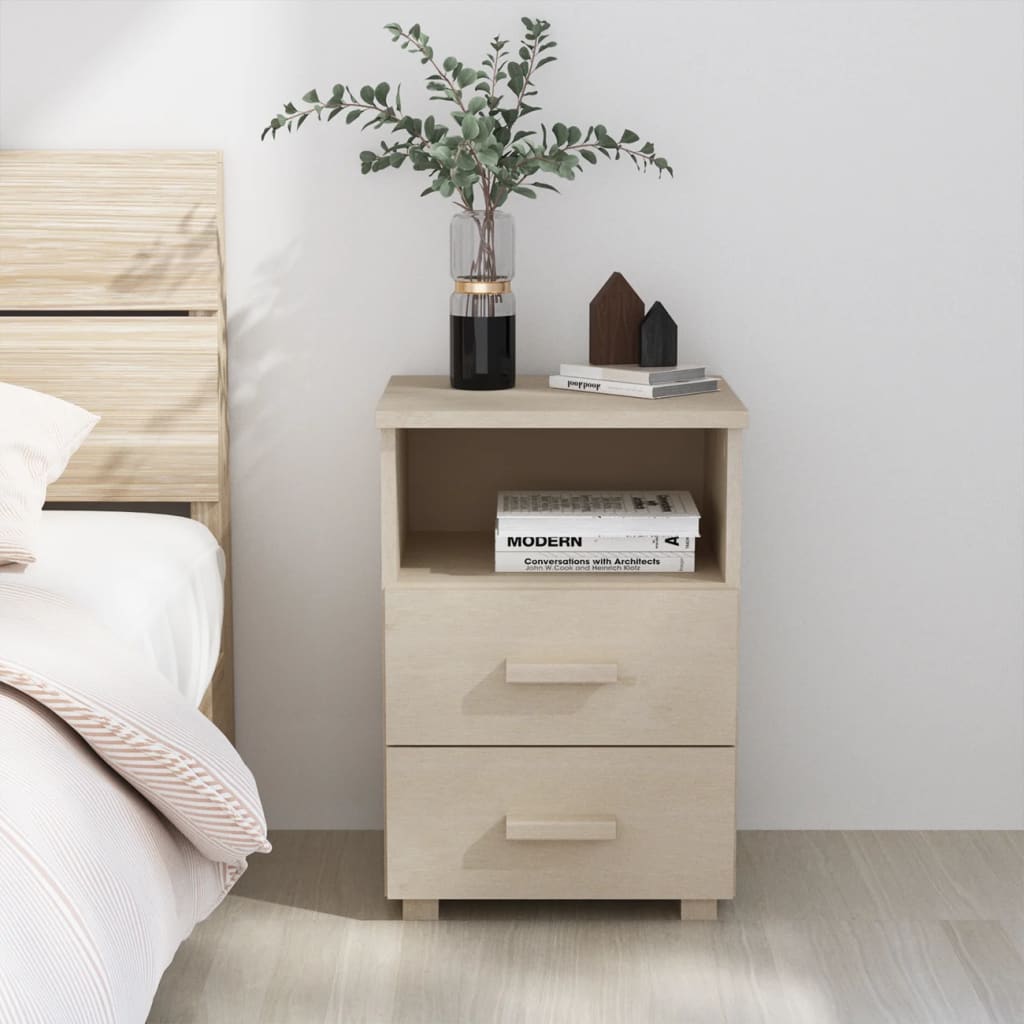 Noptiere Hamar, 2 Buc, , 40X35X62 Cm, Lemn Masiv