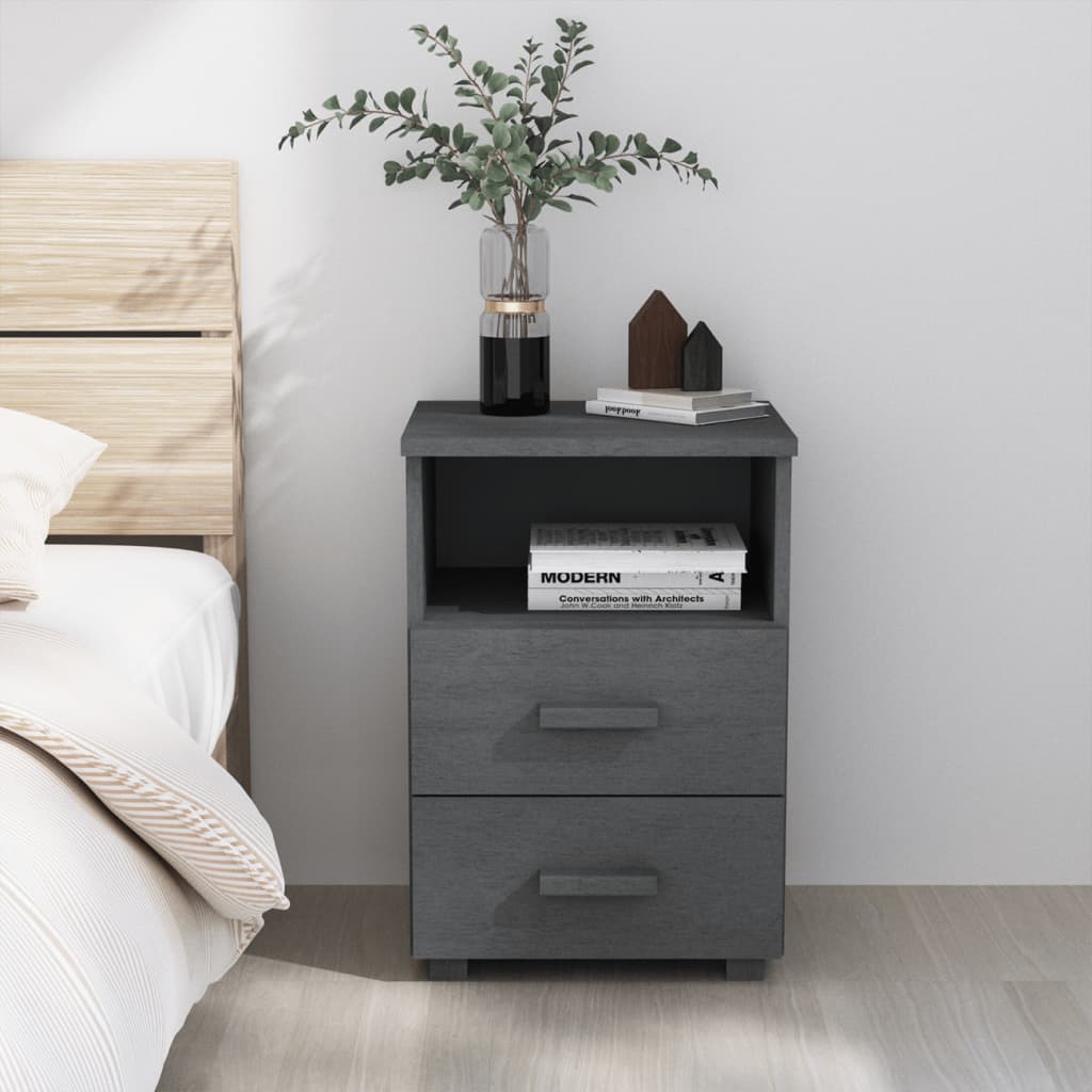 Noptiere Hamar, 2 Buc, , 40X35X62 Cm, Lemn Masiv