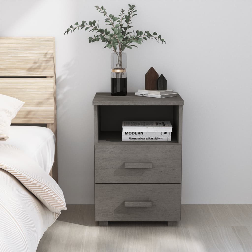 Noptiere Hamar, 2 Buc, , 40X35X62 Cm, Lemn Masiv