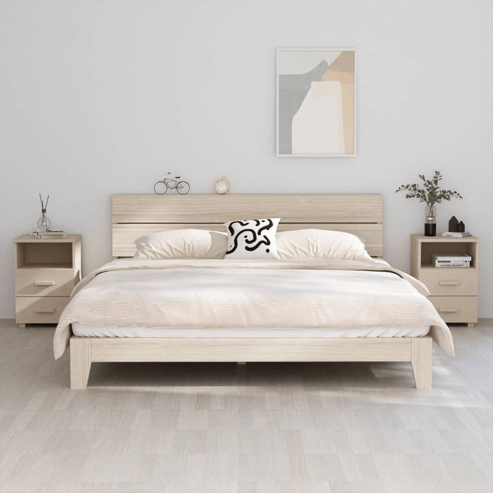 Noptiere Hamar, 2 Buc, , 40X35X62 Cm, Lemn Masiv