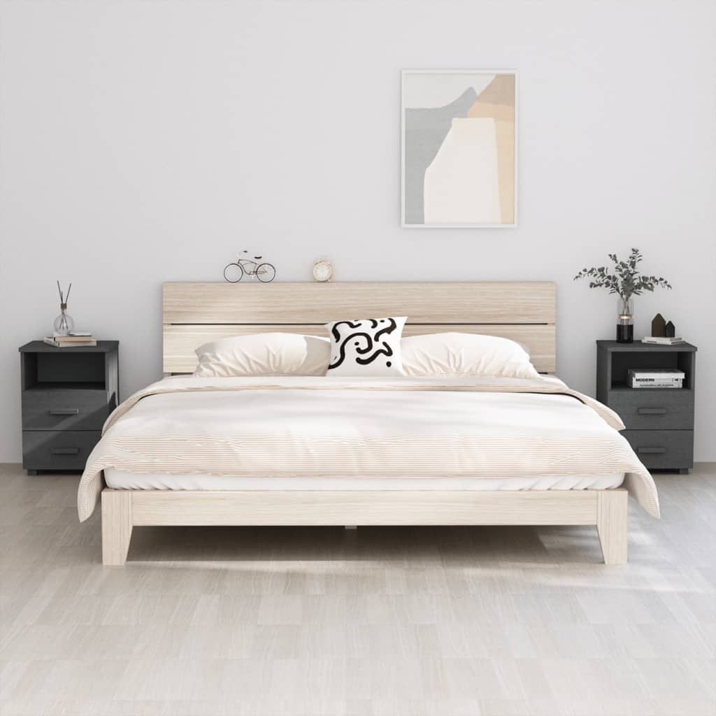 Noptiere Hamar, 2 Buc, , 40X35X62 Cm, Lemn Masiv