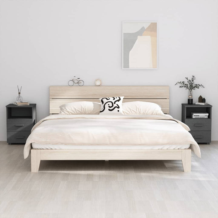 Noptiere Hamar, 2 Buc, , 40X35X62 Cm, Lemn Masiv