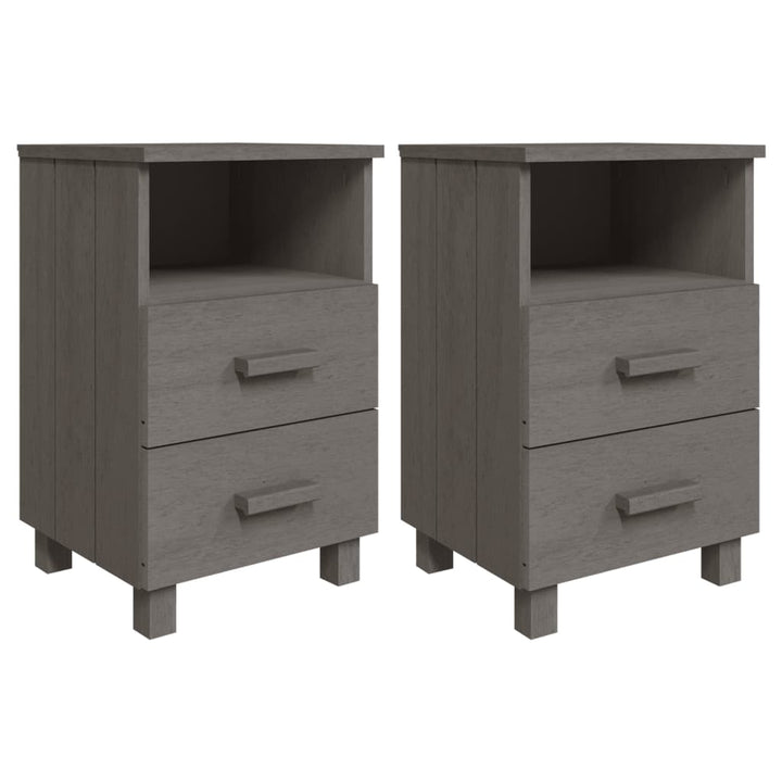 Noptiere Hamar, 2 Buc, , 40X35X62 Cm, Lemn Masiv