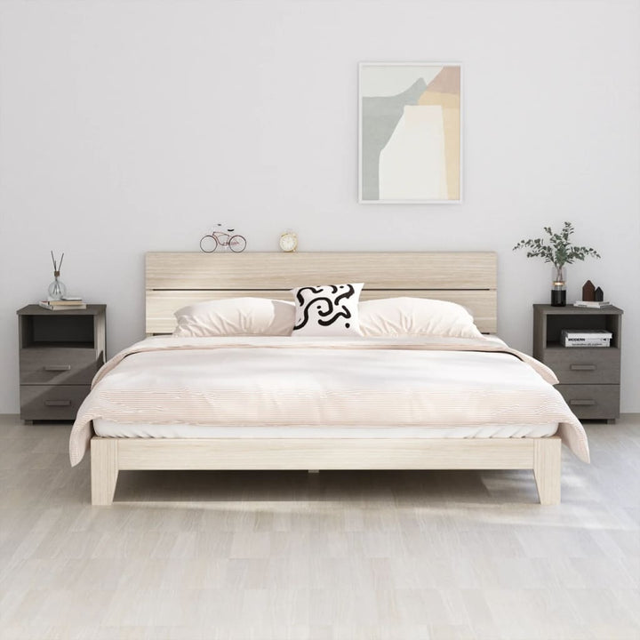 Noptiere Hamar, 2 Buc, , 40X35X62 Cm, Lemn Masiv